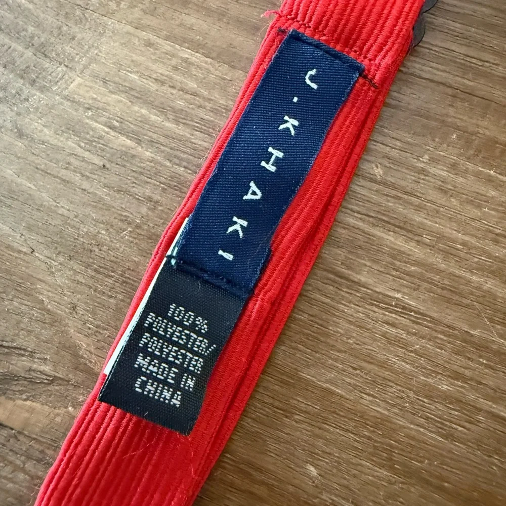 J. Khaki Vibrant Red Accessory